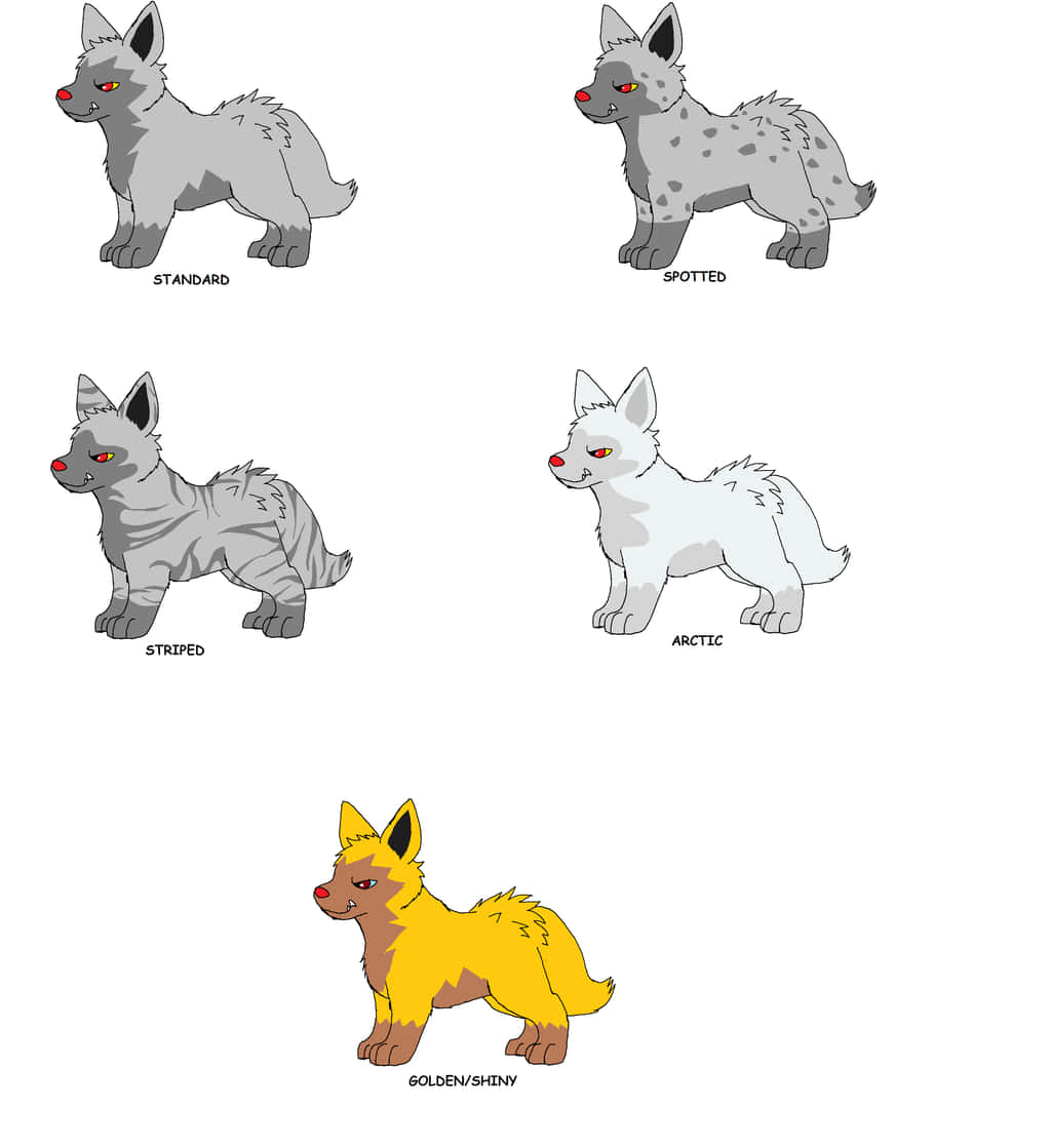 Poochyena_ Variants_ Illustration Background