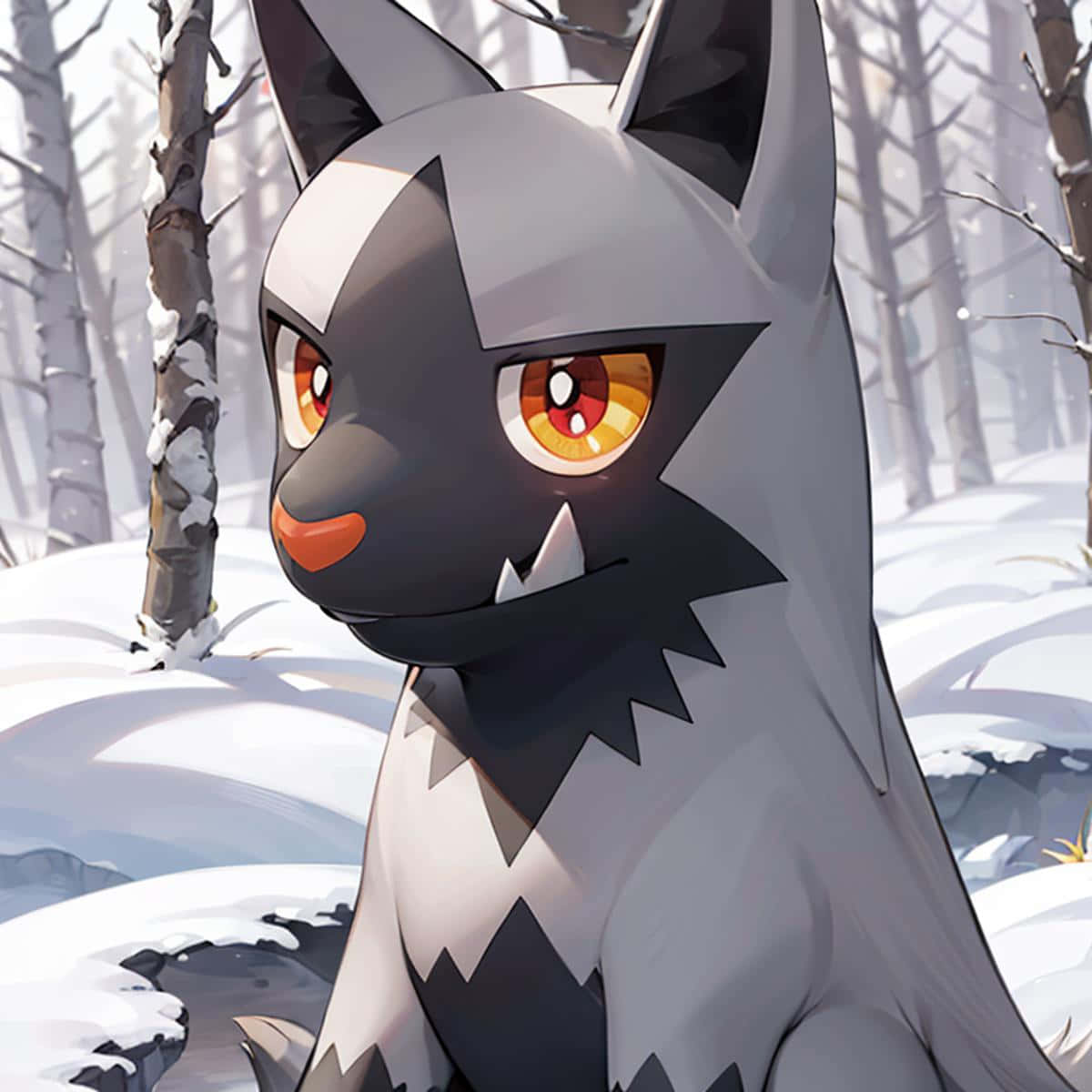 Poochyenain Snowy Forest