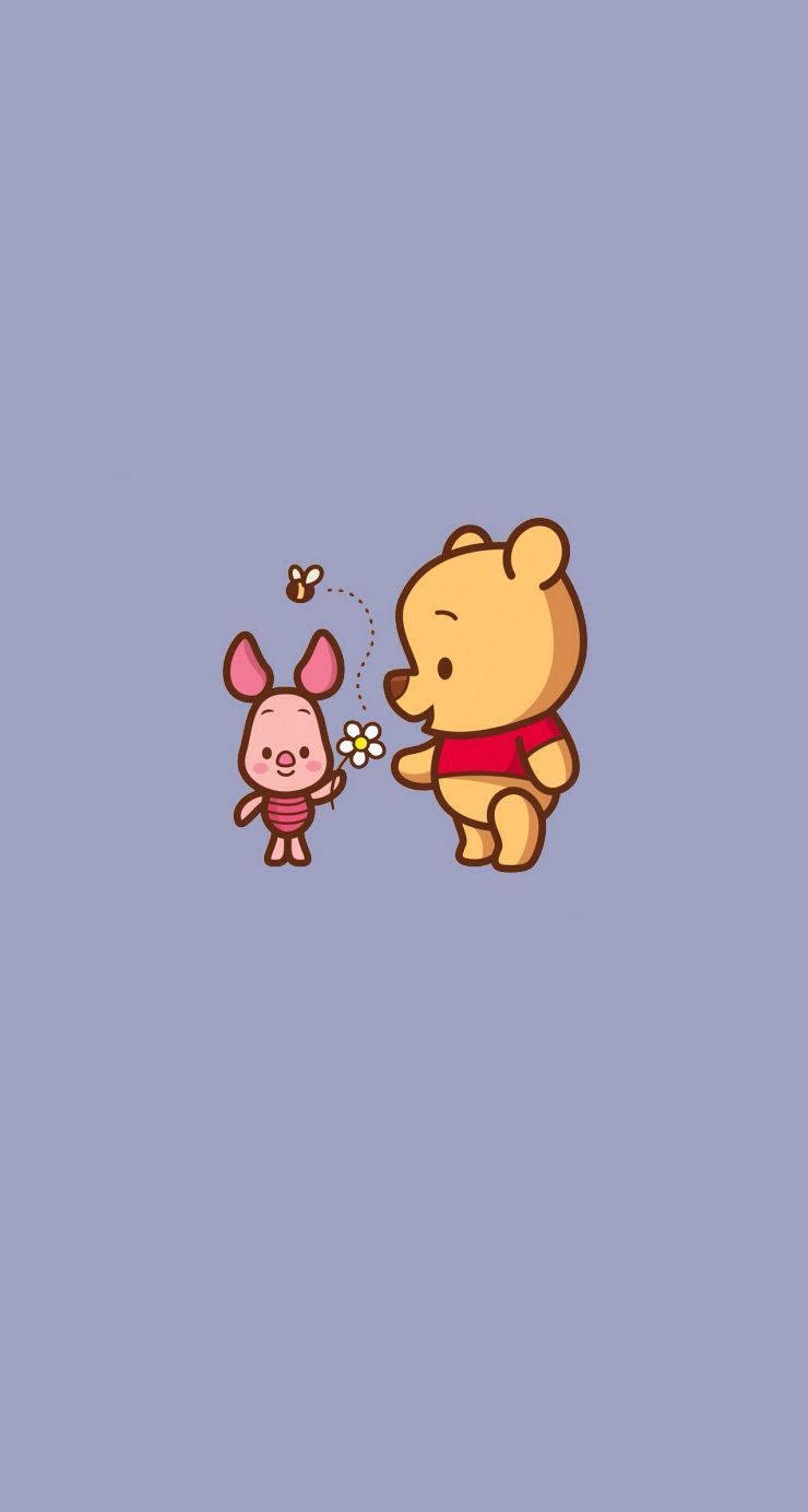 Pooh And Piglet Top Iphone Background