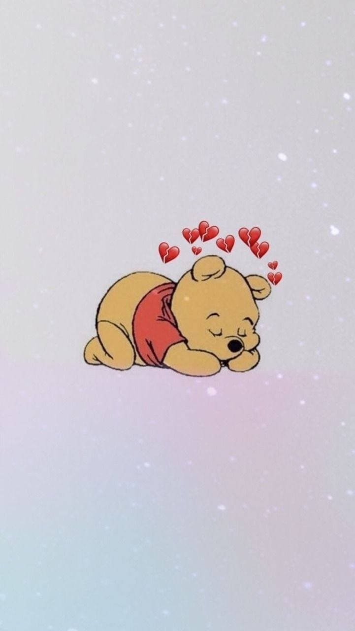 Pooh Sleeping As Instagram Pfp Background