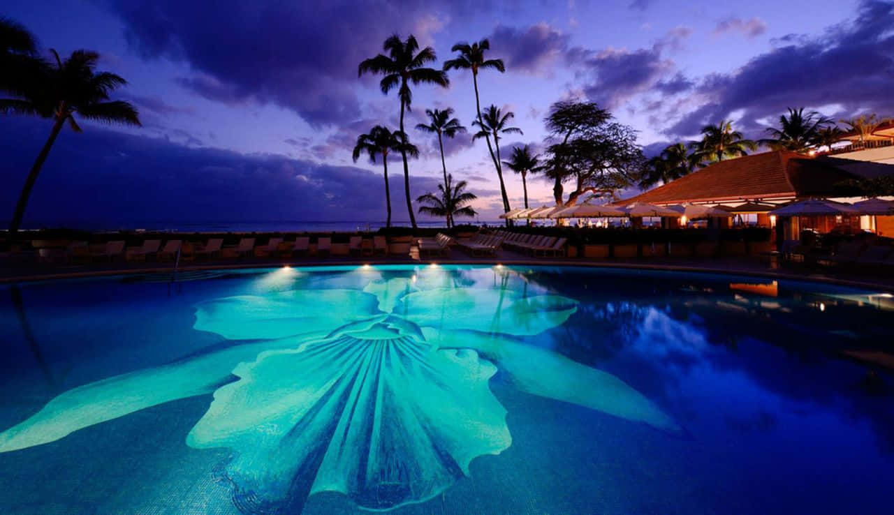 Pool Resort Flower Light Background