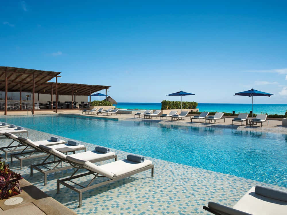 Pool Resort For Parties Background