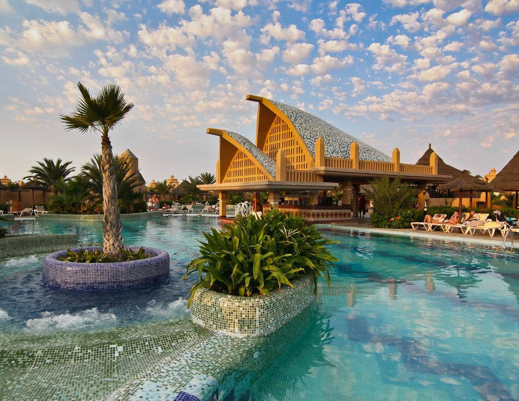 Pool Resort In Cape Verde Background