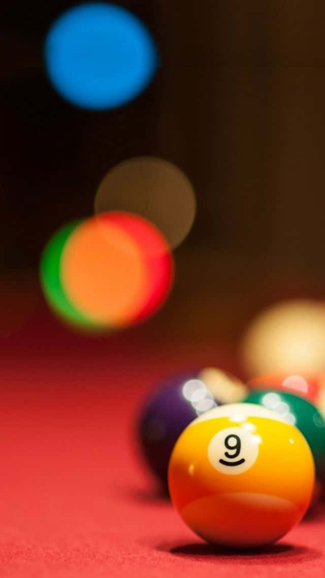 Pool Table Balls Dazzling Lights