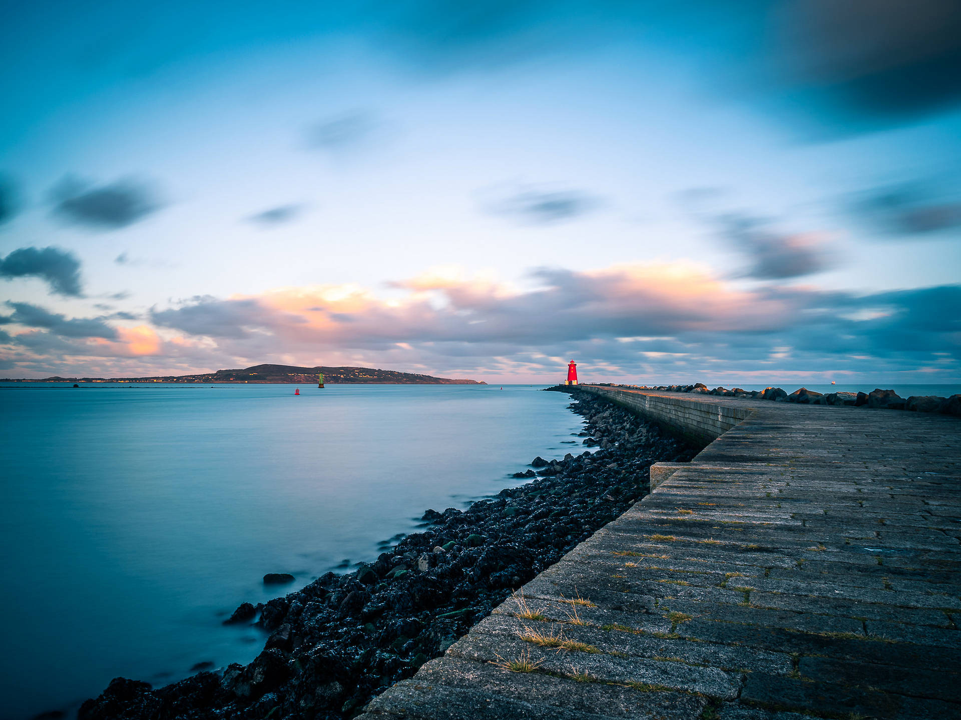 Poolbeg Lighthouse Dublin Ireland Background
