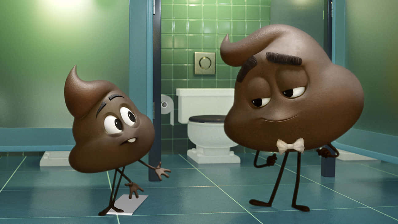 Poop And Poop Jr. From The Emoji Movie Background