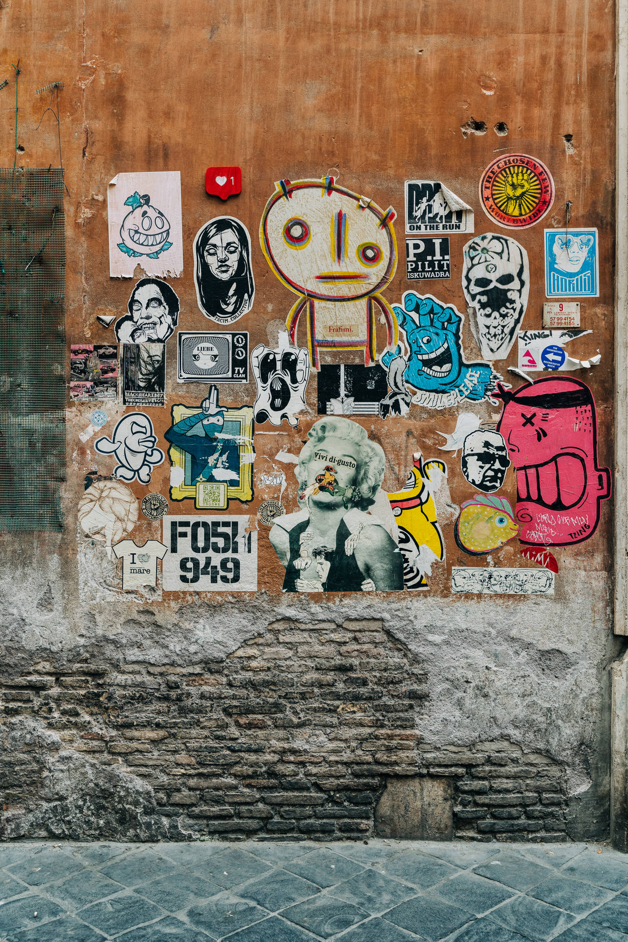Pop Art Street Wall Background
