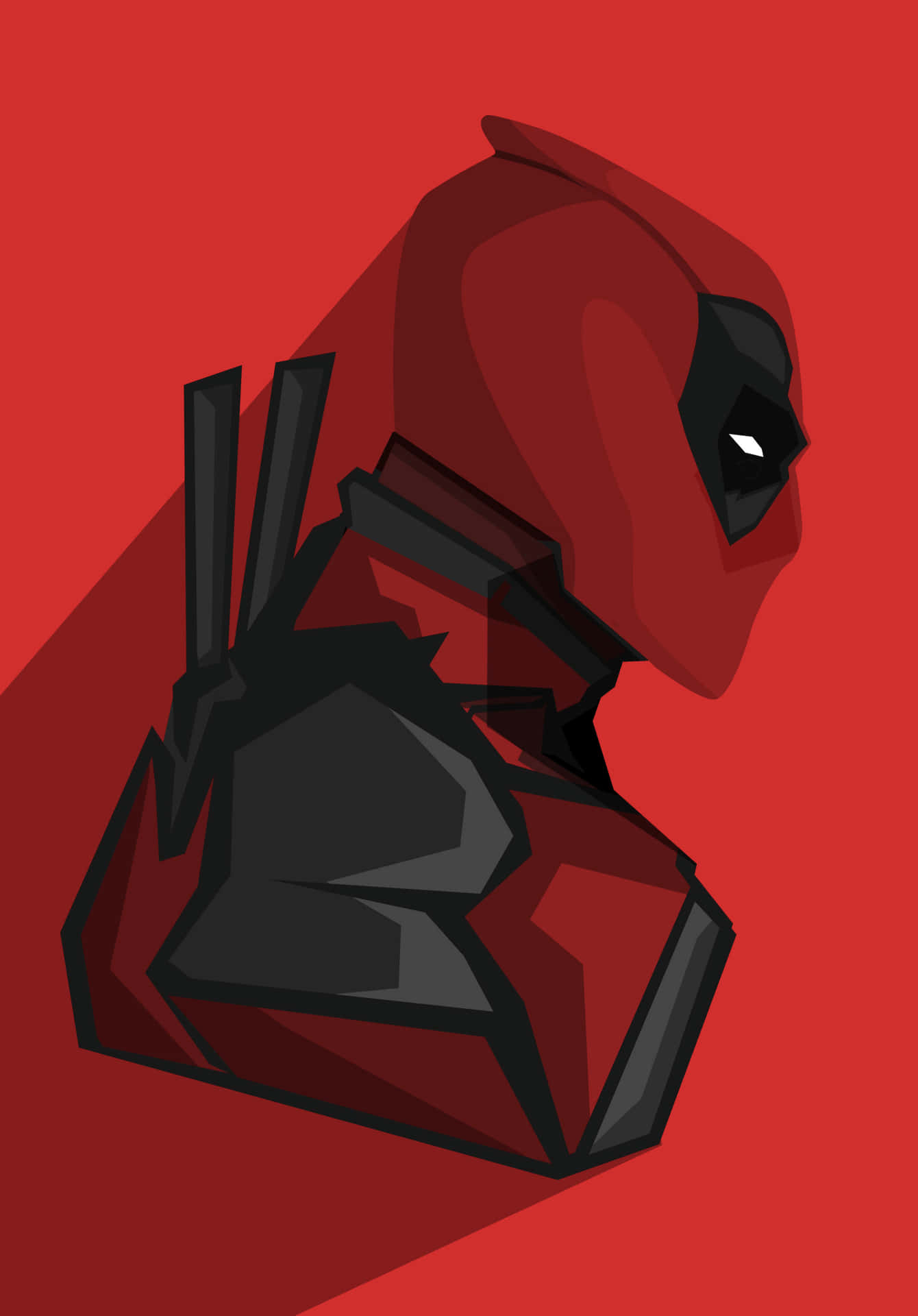 Pop Art Style Deadpool Logo Background