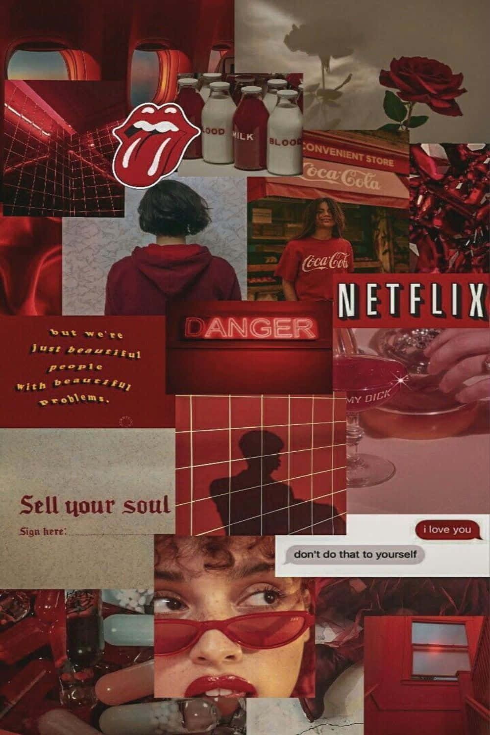 Pop Culture References Red Retro 80s Aesthetic Background