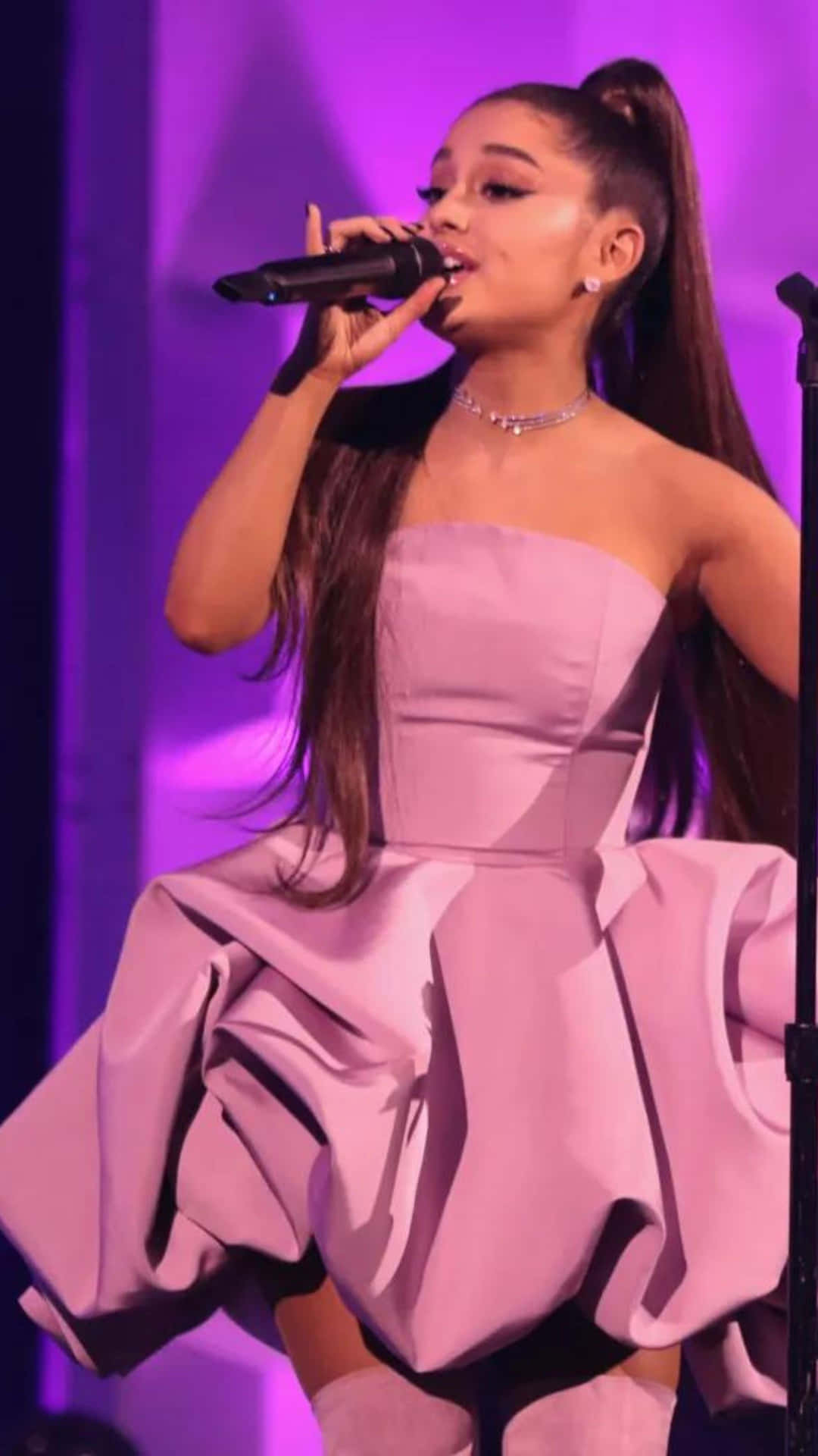Pop Singer Performance Purple Backdrop Background
