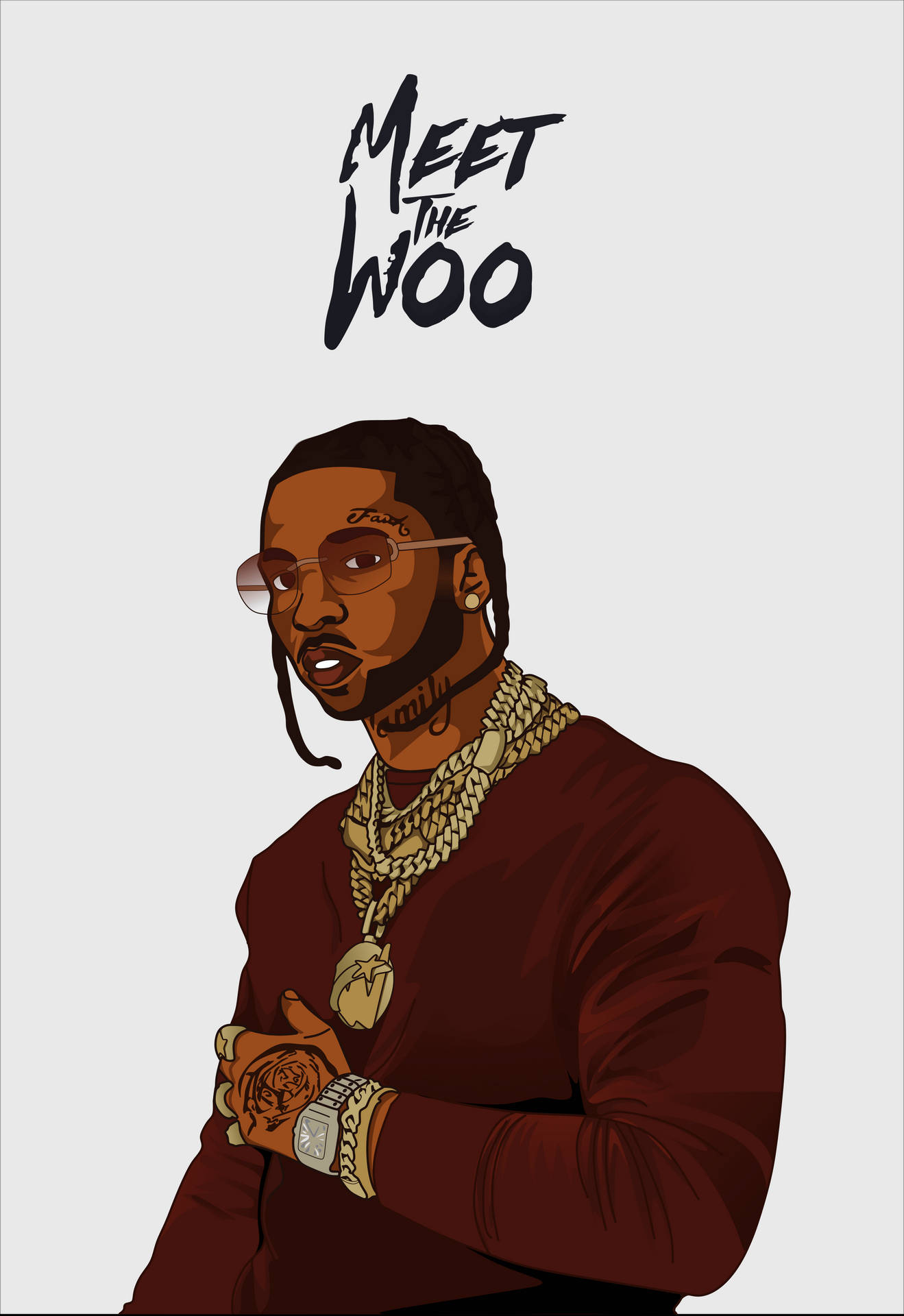 Pop Smoke Meet The Woo Art Background