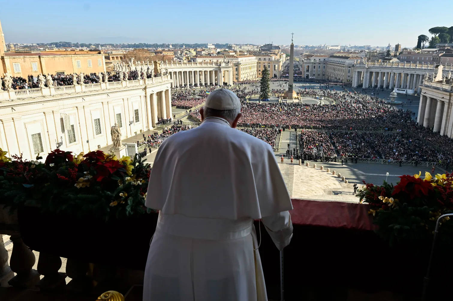 Pope Addressing The Faithful In Vatican