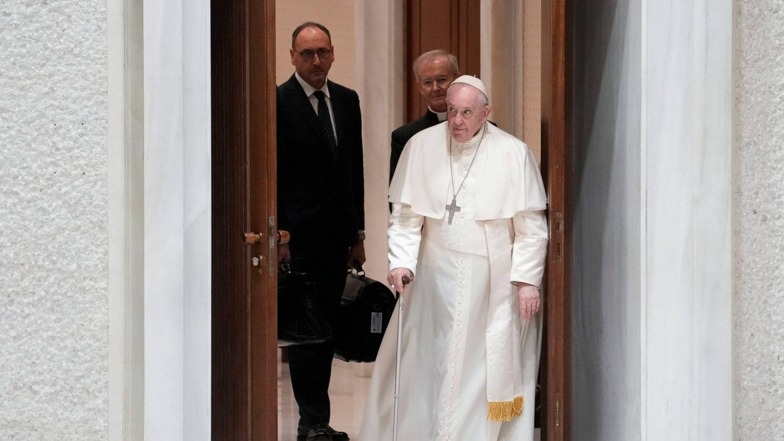 Pope Francis Walking Out Vatican