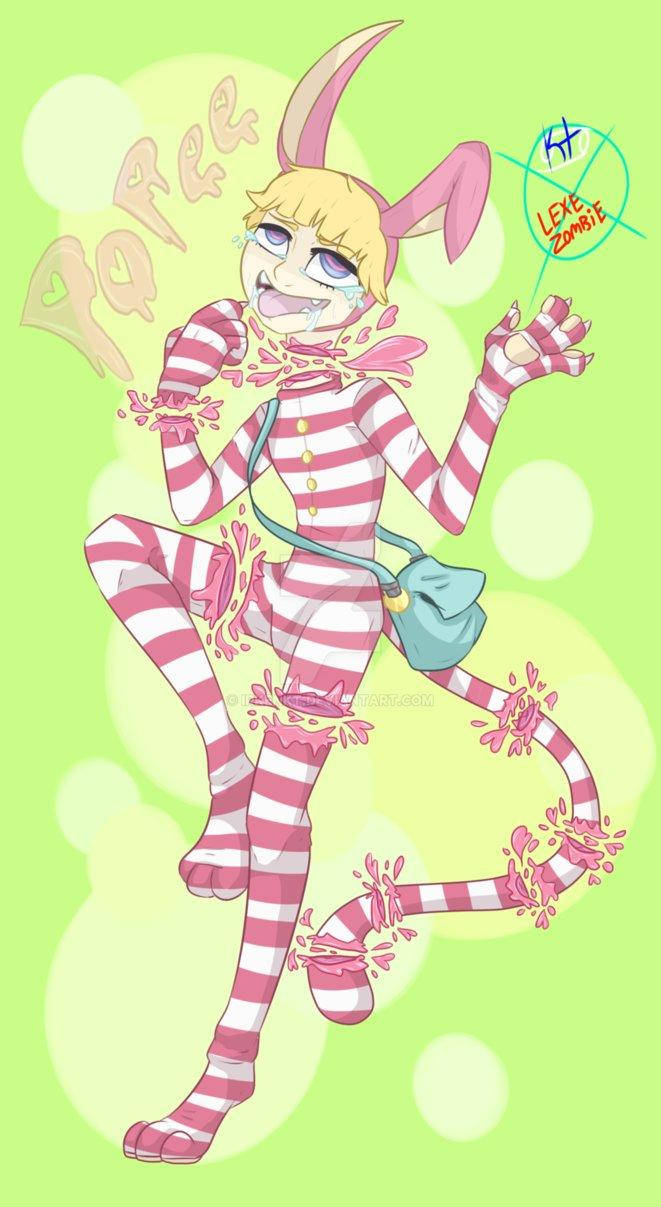 Popee Pastel Gore Cat Woman Background