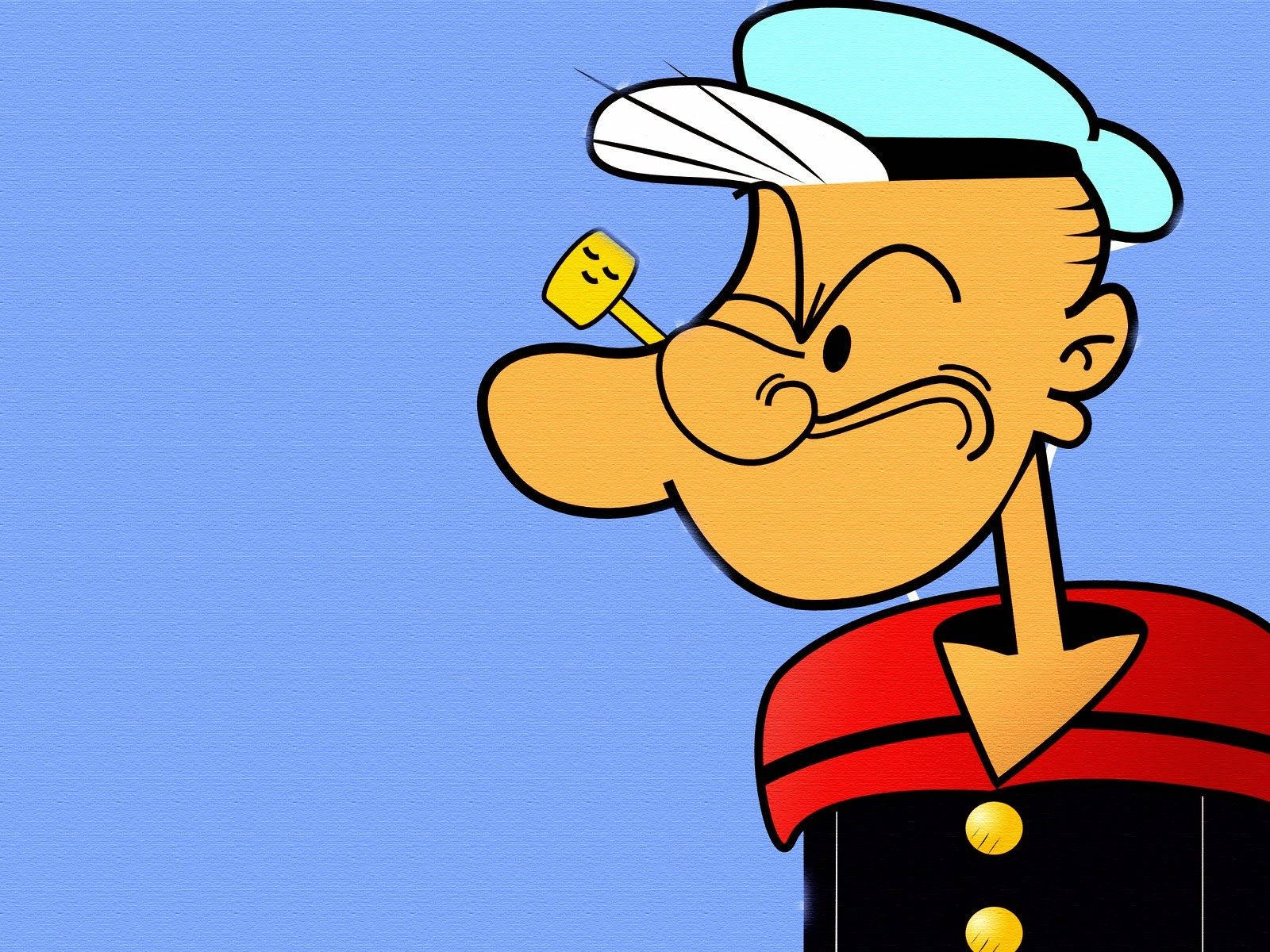 Popeye's Serious Face Background