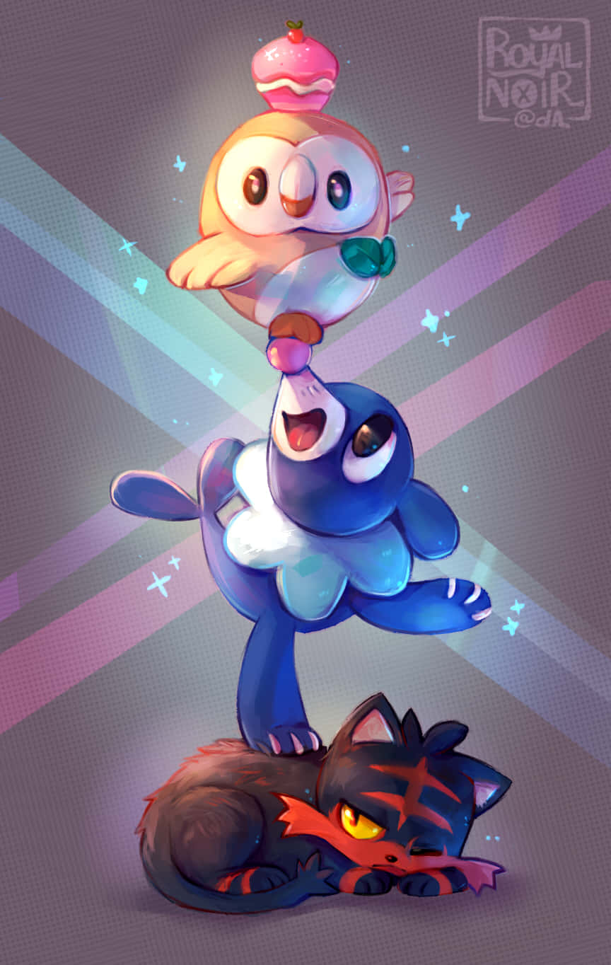 Popplio As A Starter Pokémon Background