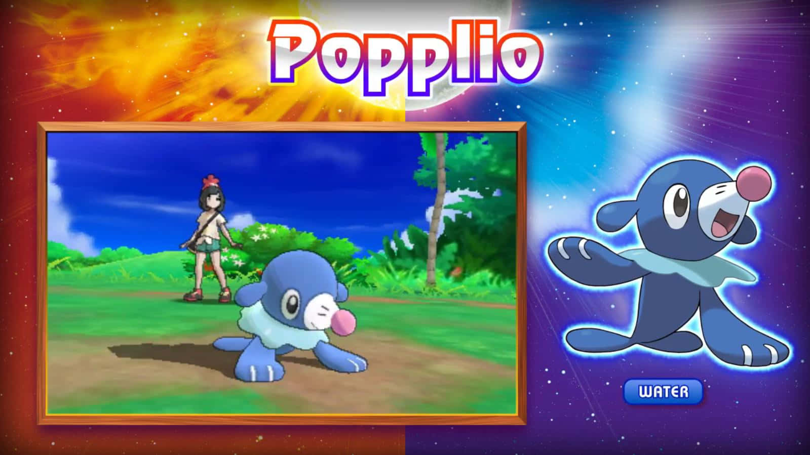 Popplio In Attack Mode Background