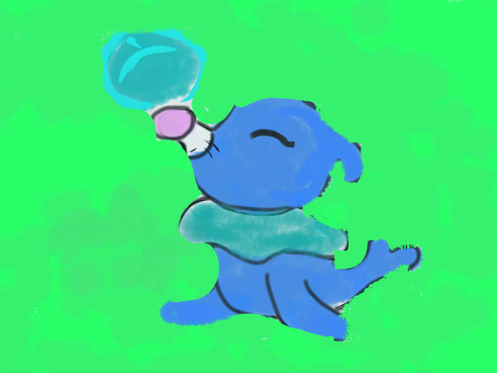 Popplio Playing With A Water Balloon Background