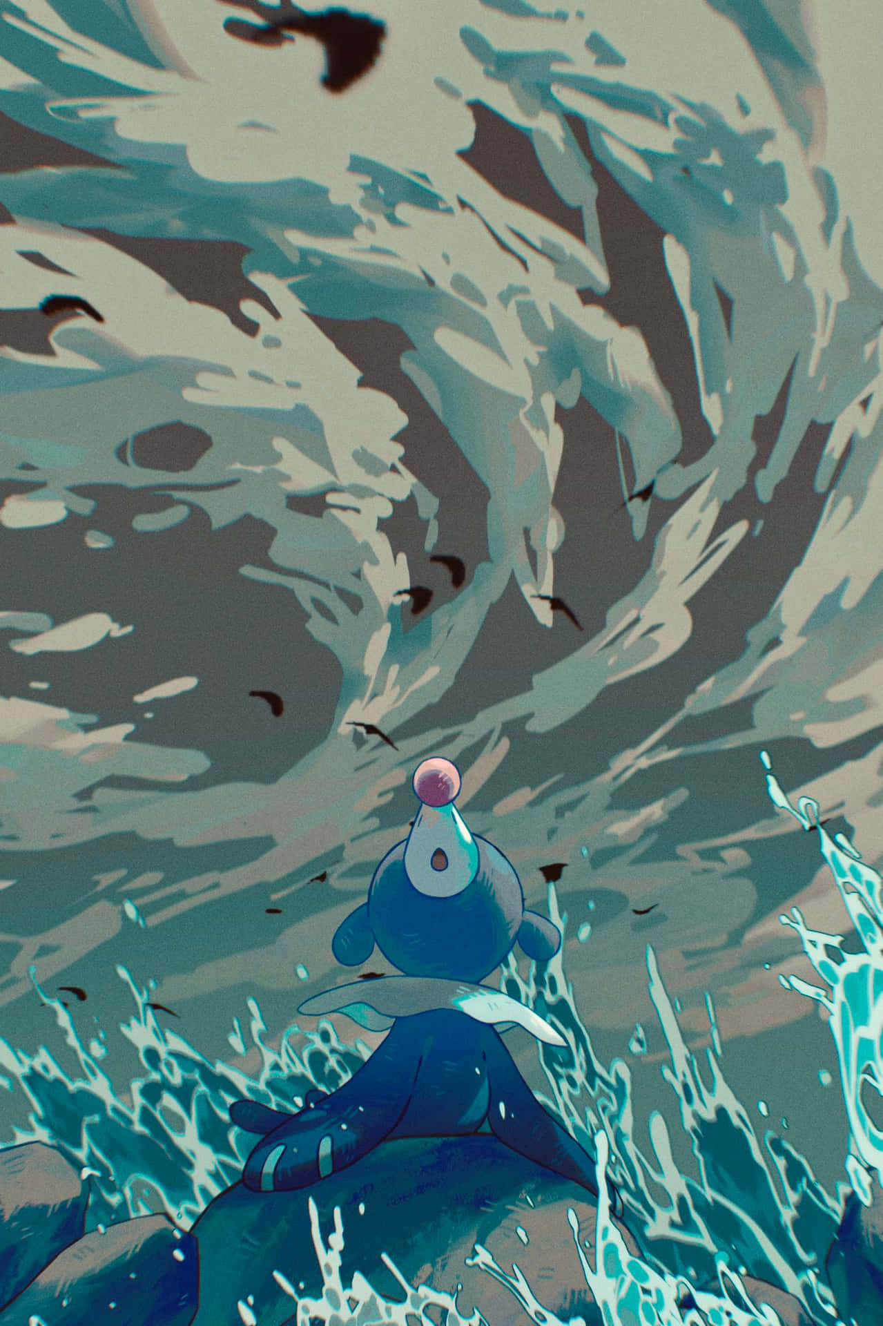 Popplio Sitting On A Rock