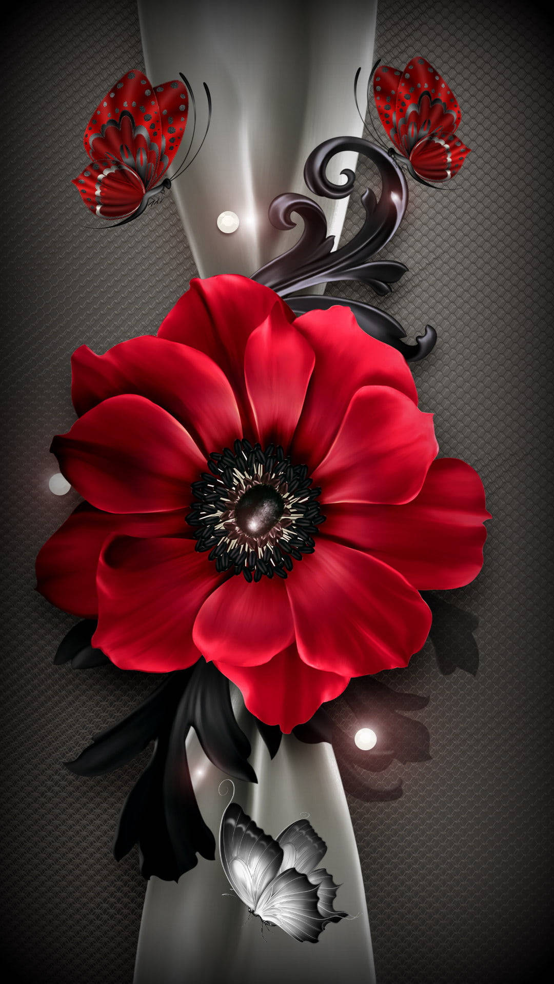 Poppy Anemone Flower Mobile