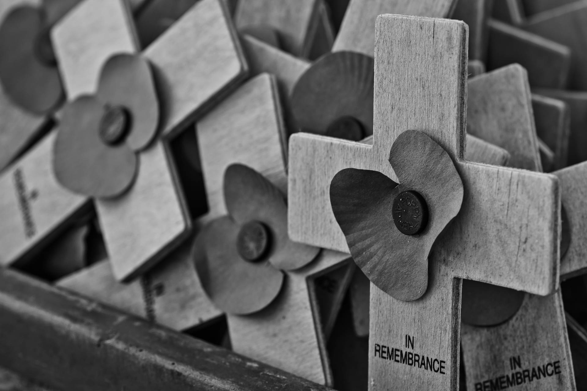 Poppy Cross For Remembrance Day Background