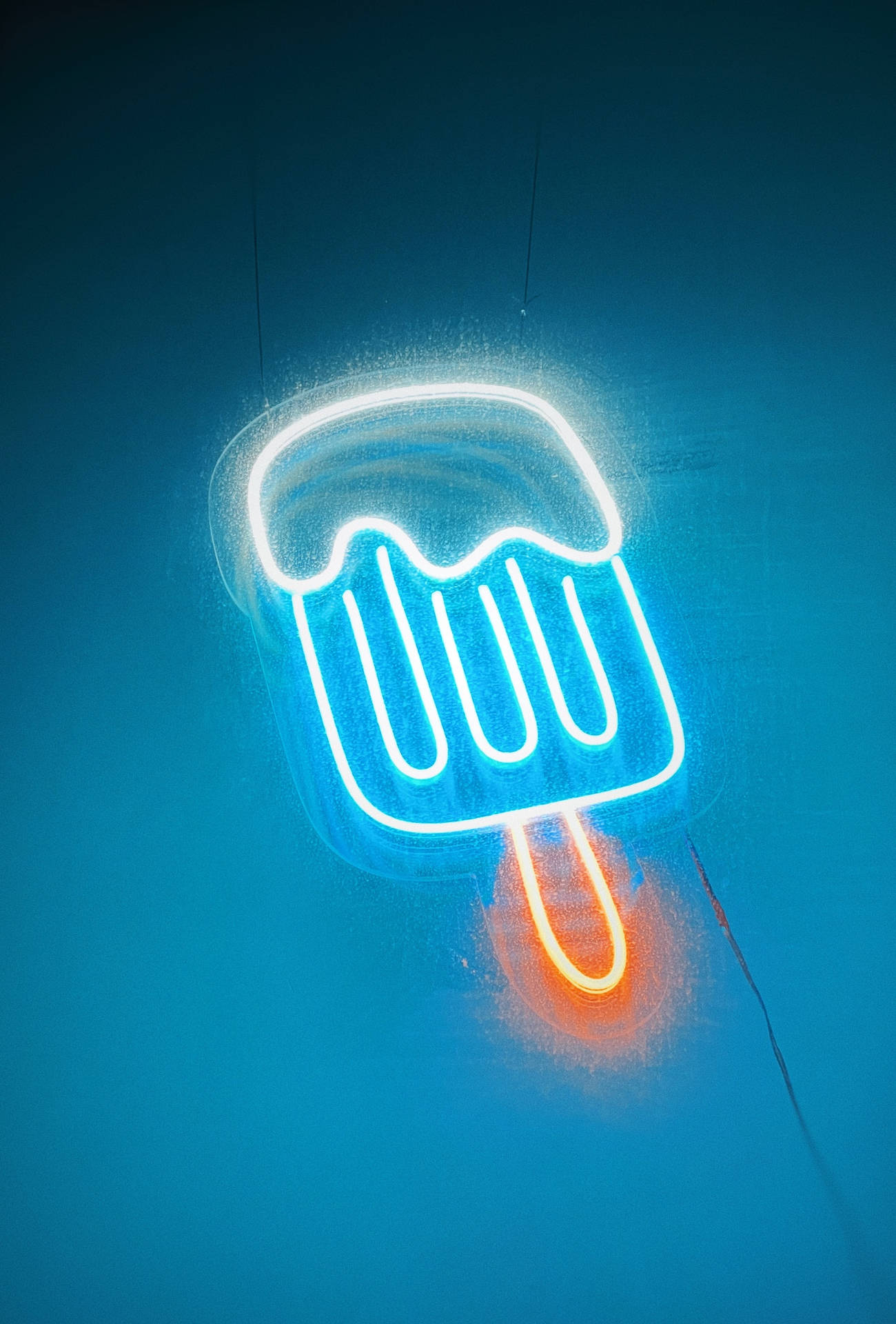 Popsicle Neon Blue Iphone Background