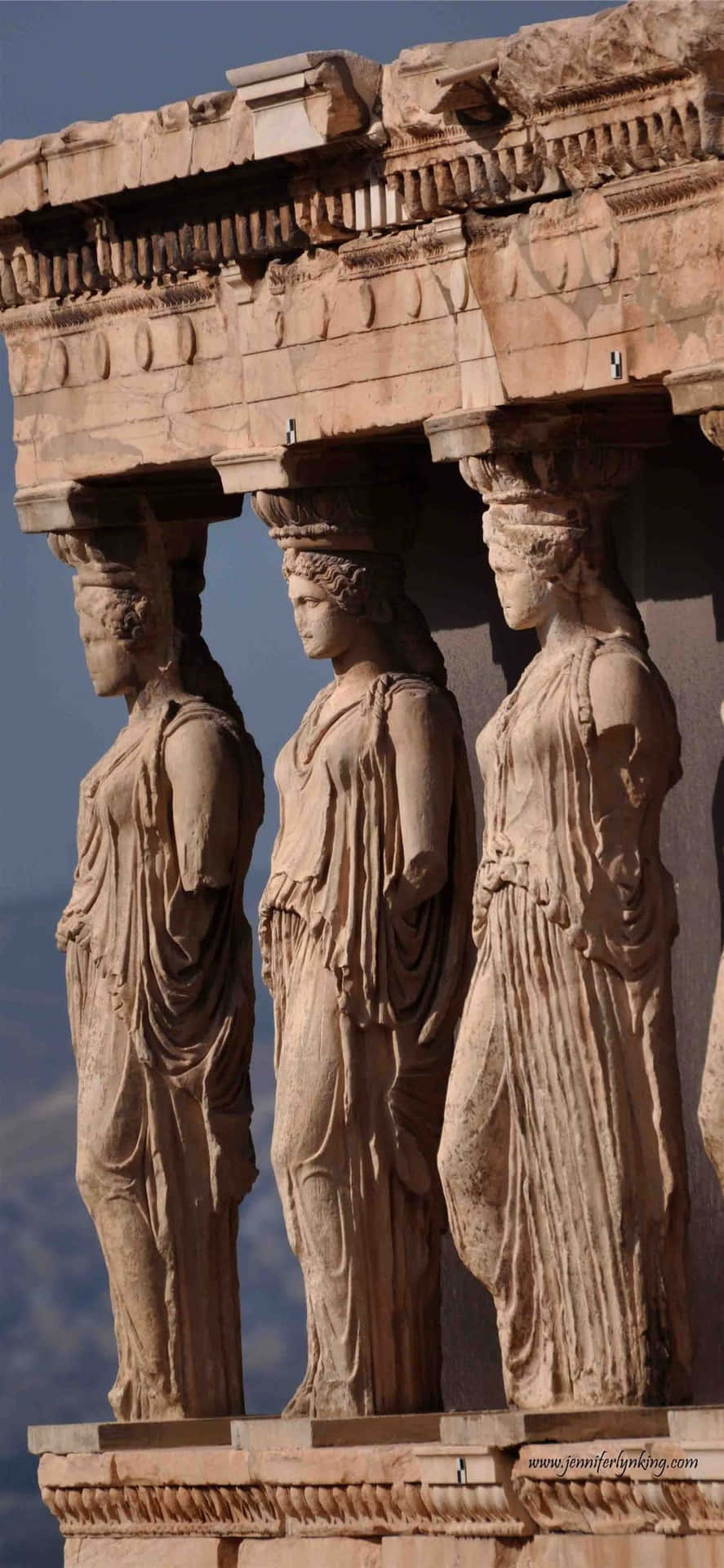 Porch Of The Caryatids The Acropolis Background