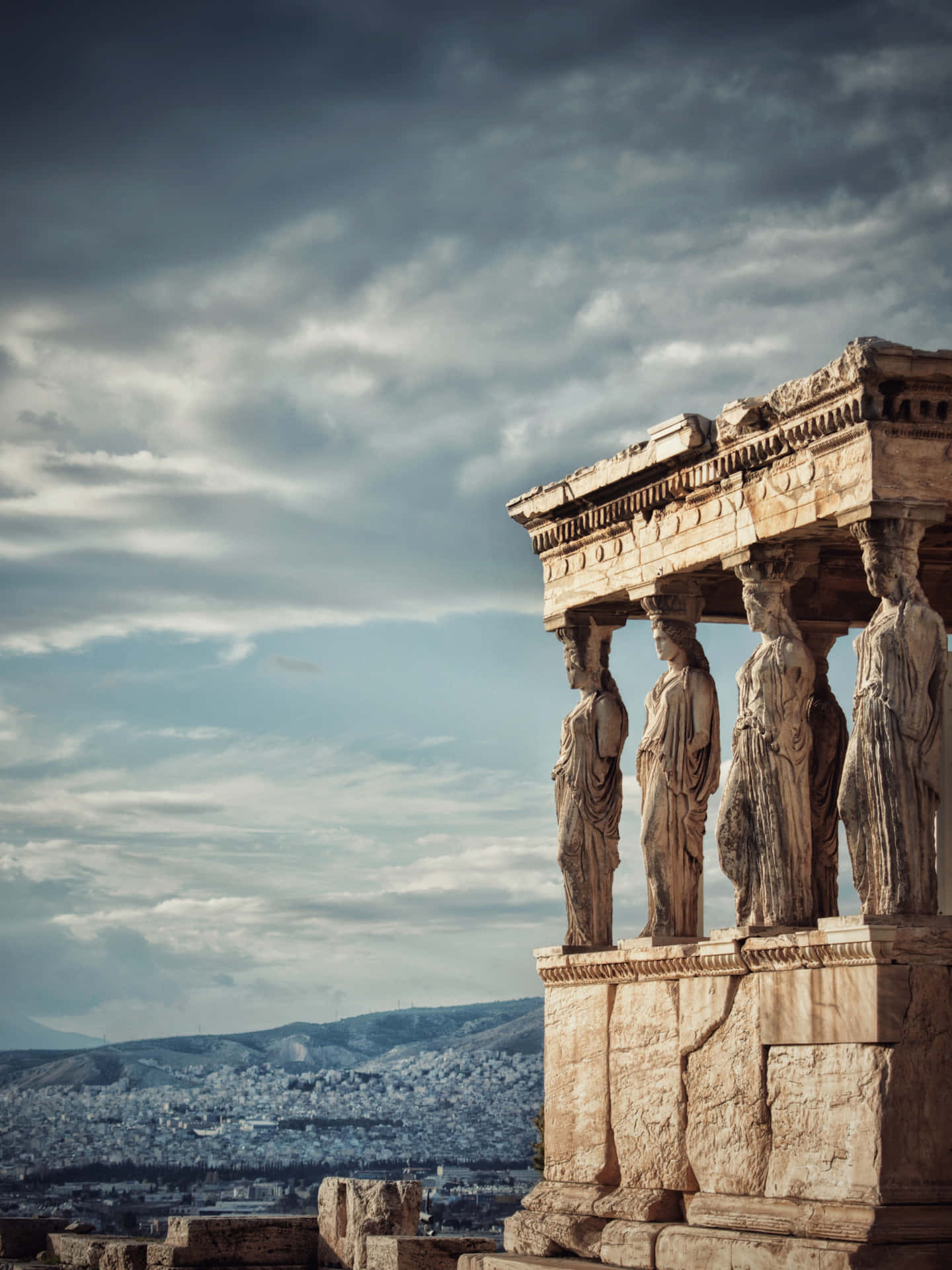 Porch Of The Maidens Acropolis Background