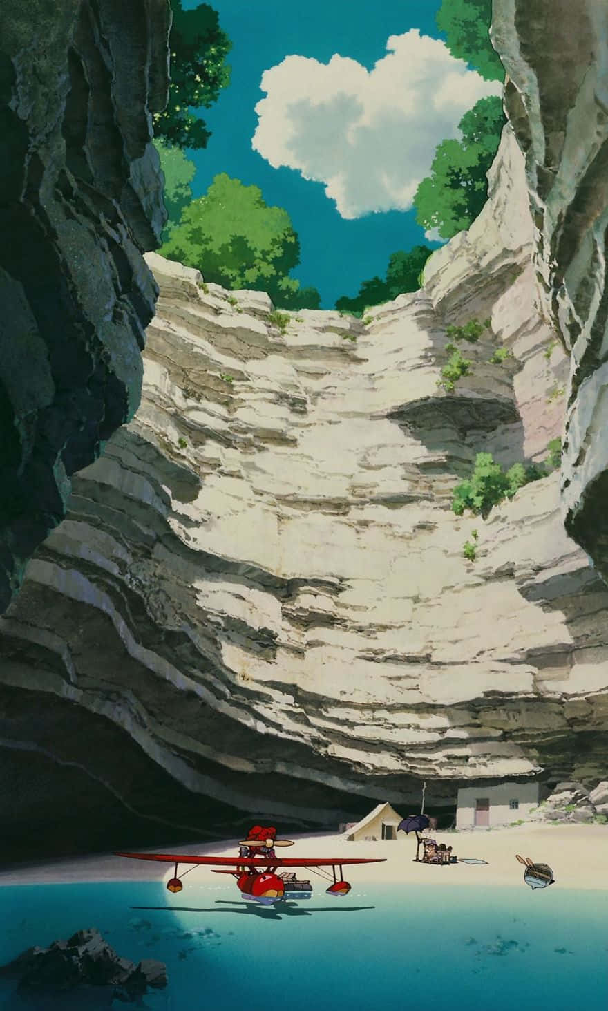 Porco Rosso Scenery Studio Ghibli Phone Background