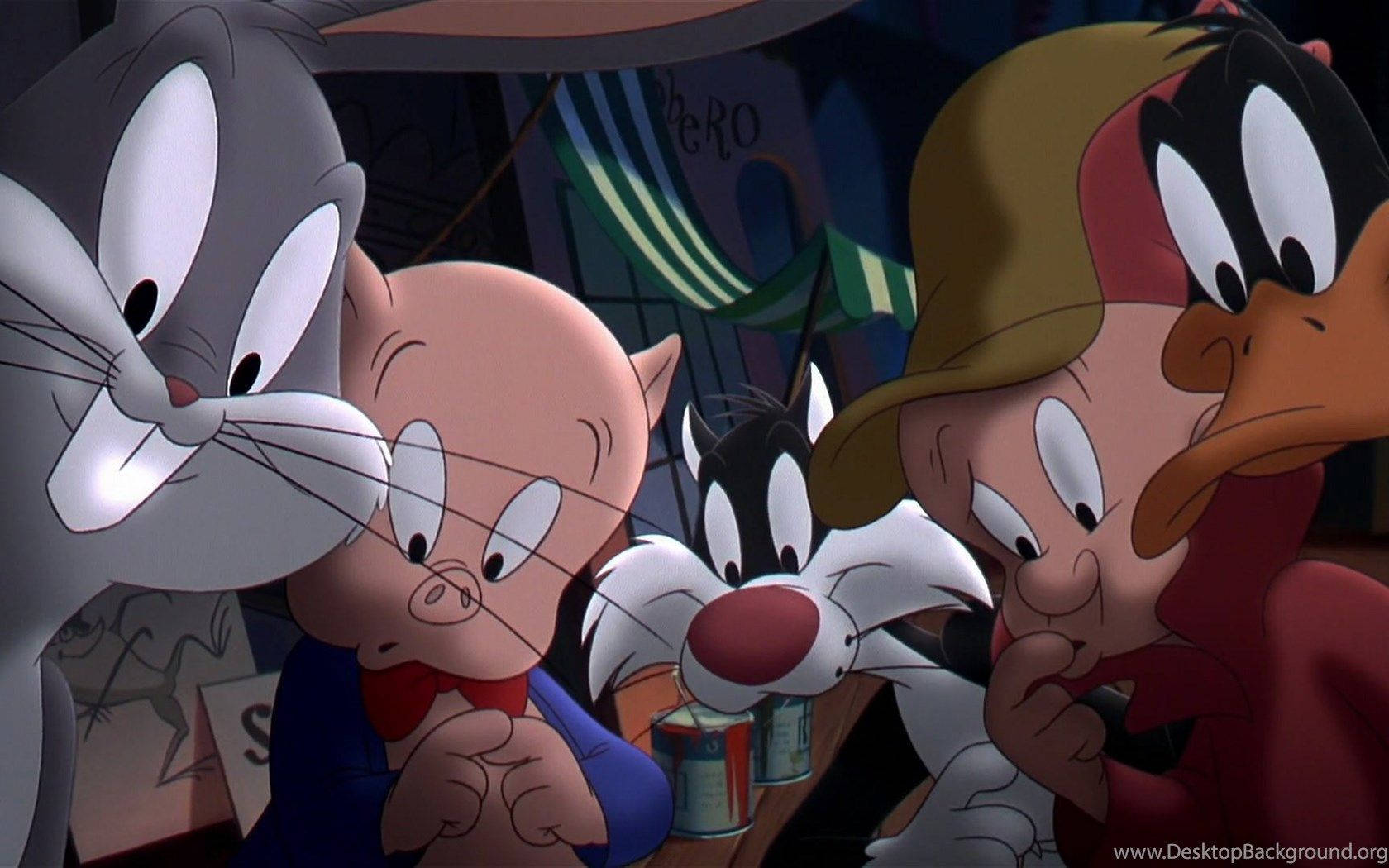 Porky Pig And Looney Tunes Characters Background