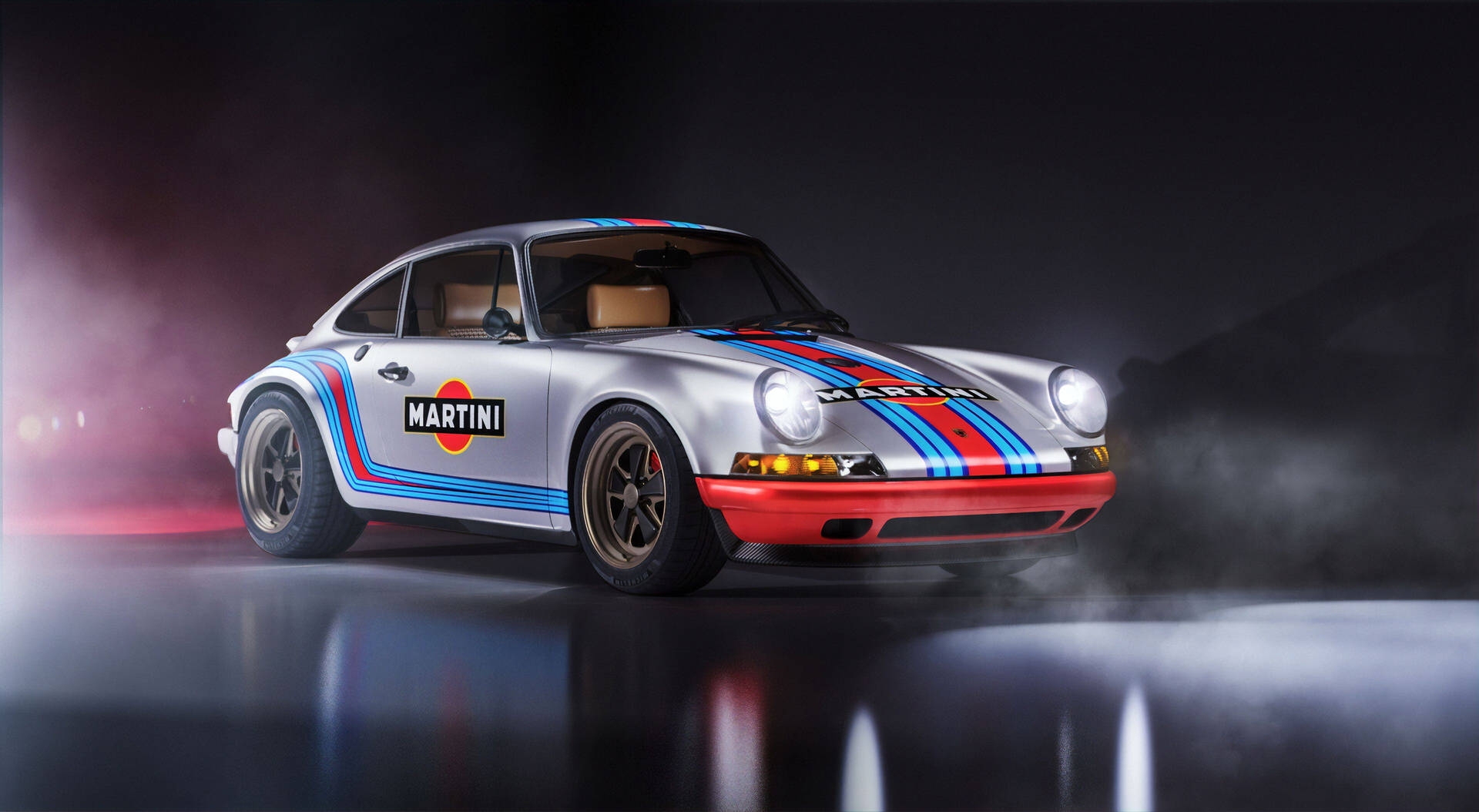 Porsche 911 Custom Martini Decals Background