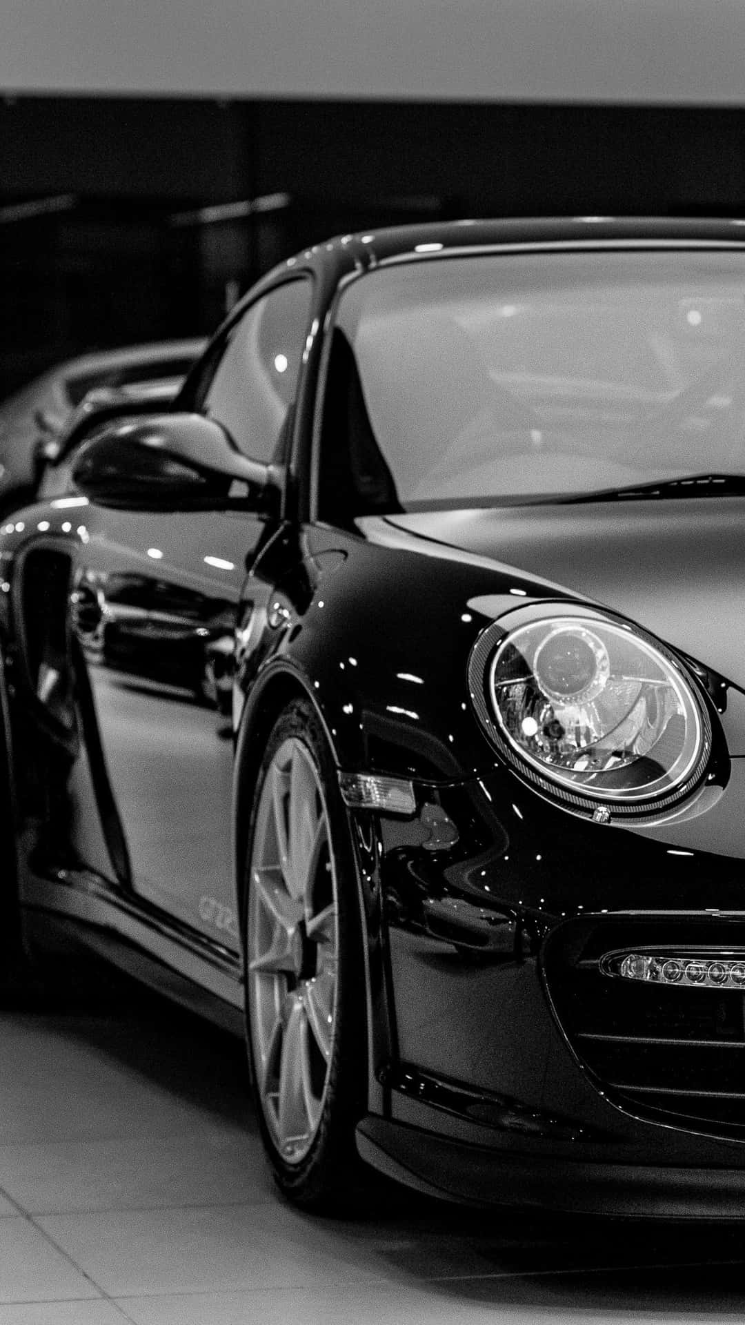 Porsche 911 Gts - Black And White Photo Background