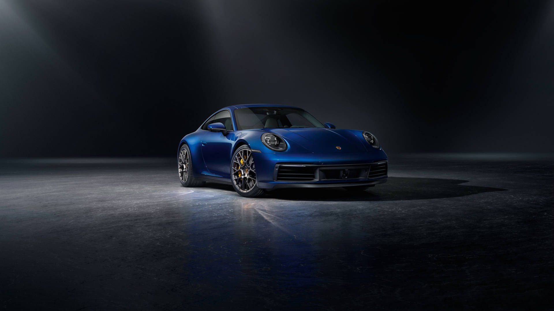 Porsche 911 In Dark Metallic Blue Background