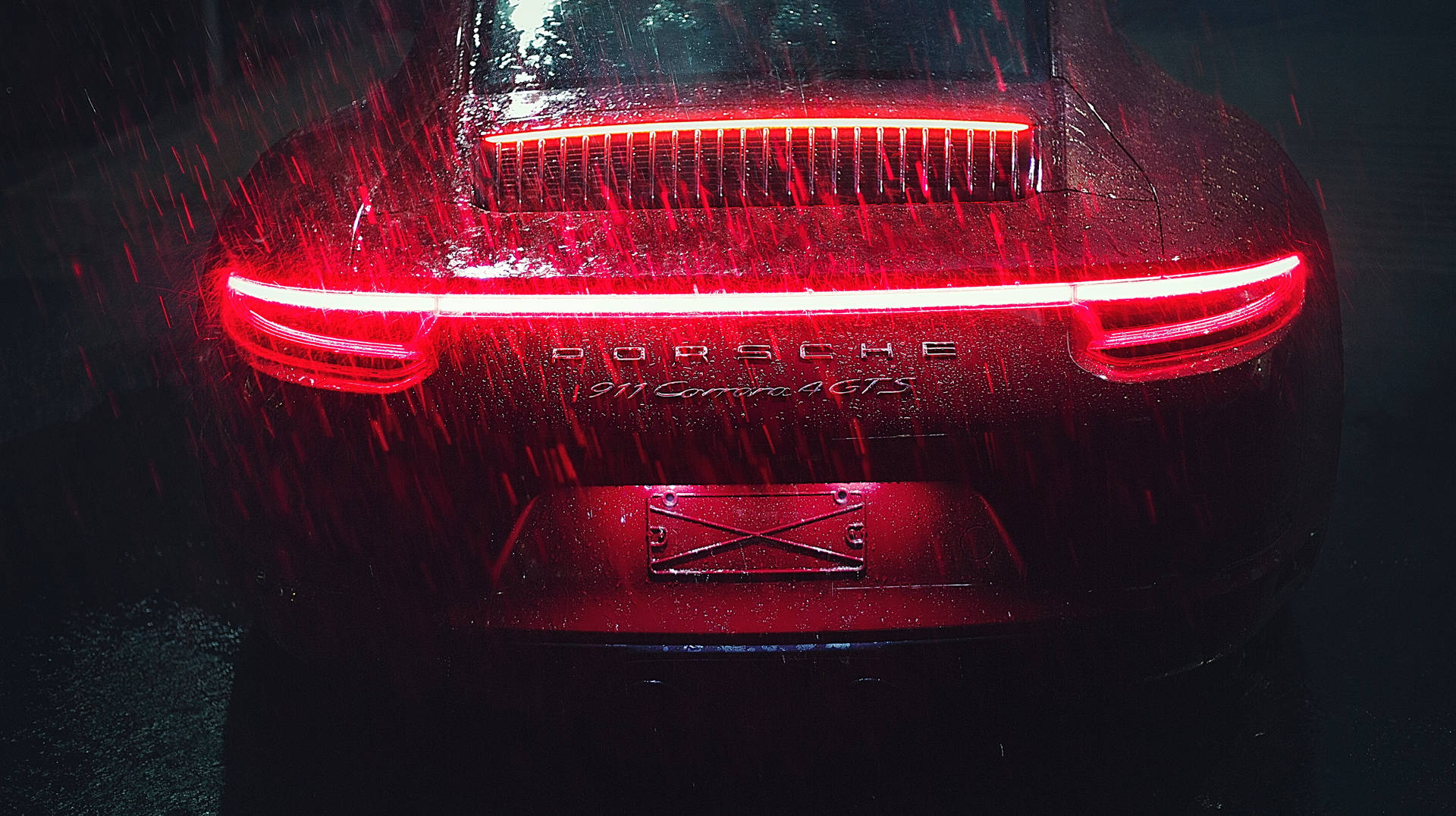 Porsche Car Most Beautiful Rain Background