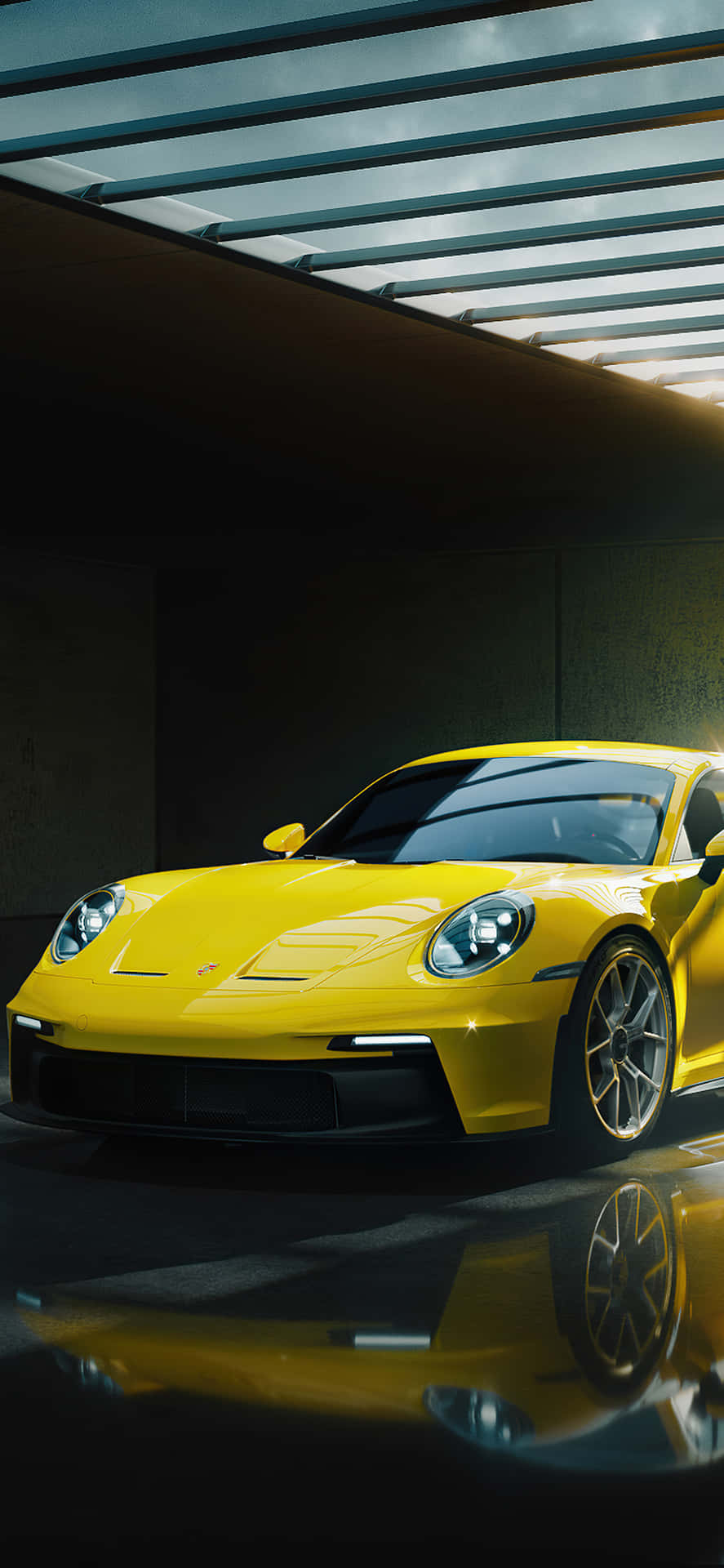 Porsche Sports Car With Sleek Design Background