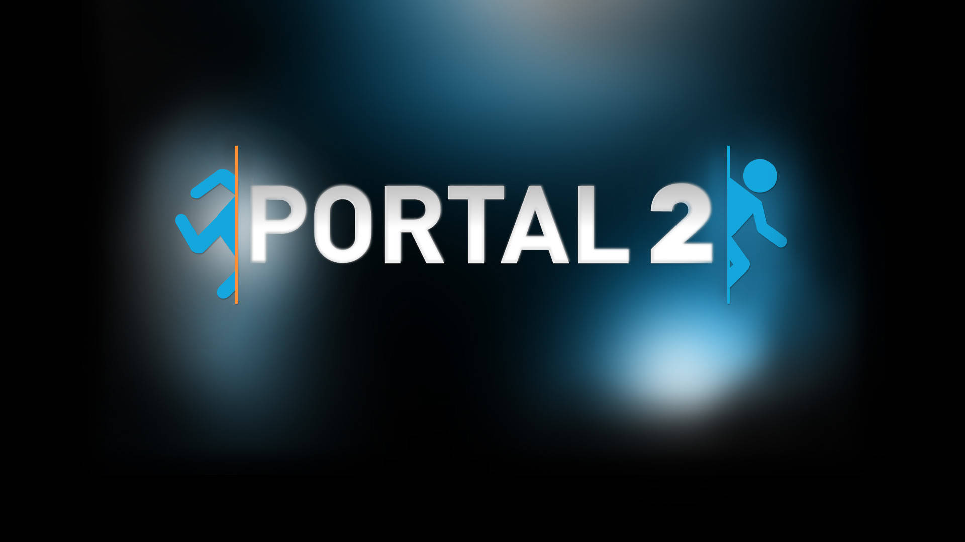 Portal 2 Blue Logo Background