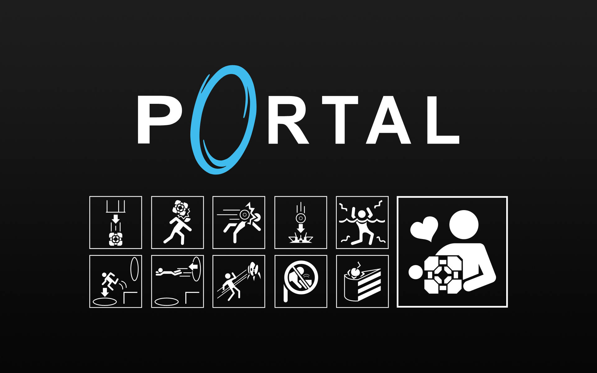 Portal 2 Dual Screen Rules Background