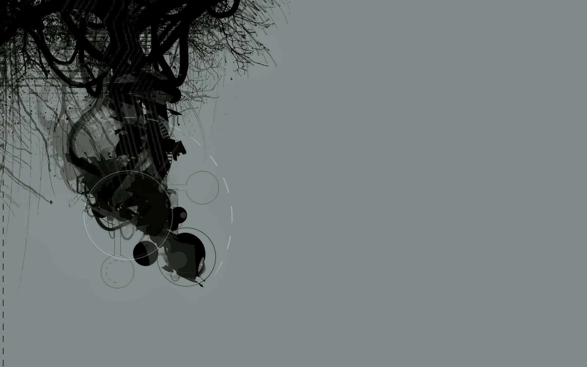 Portal 4k Scratchy Black Design Glados Background