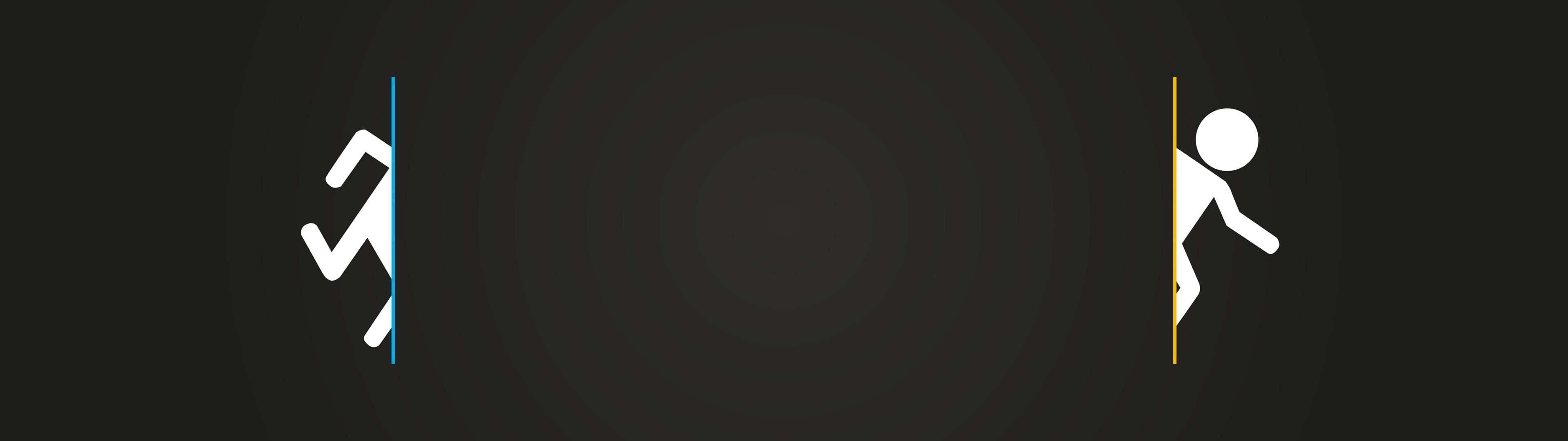 Portal Dark Triple Monitor