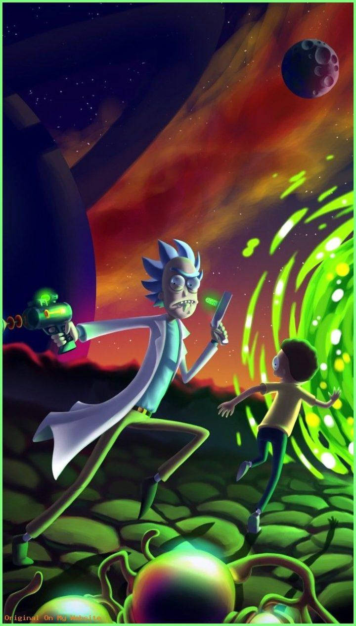 Portal Escape Rick And Morty Iphone Background