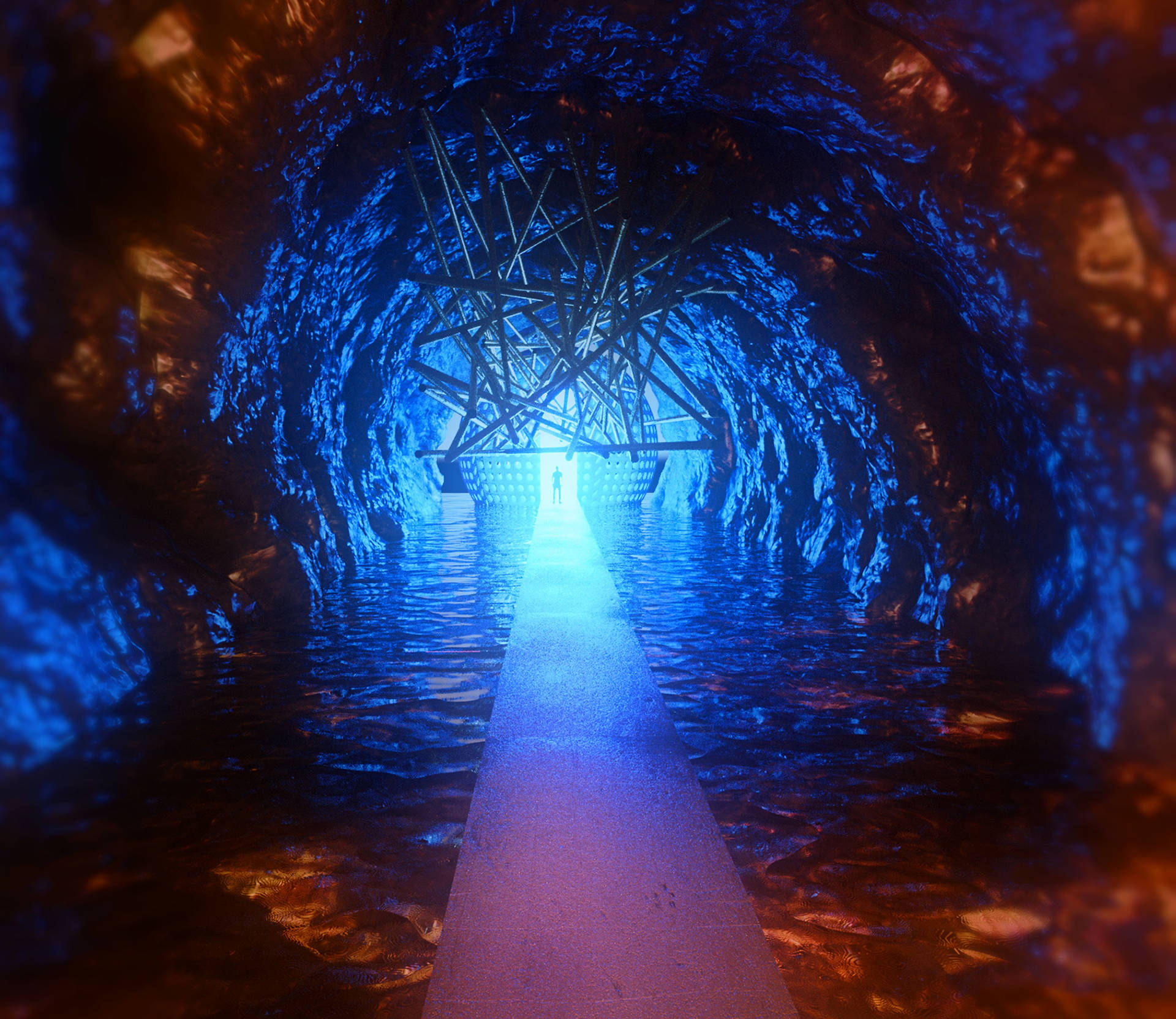 Portal In A Tunnel Background