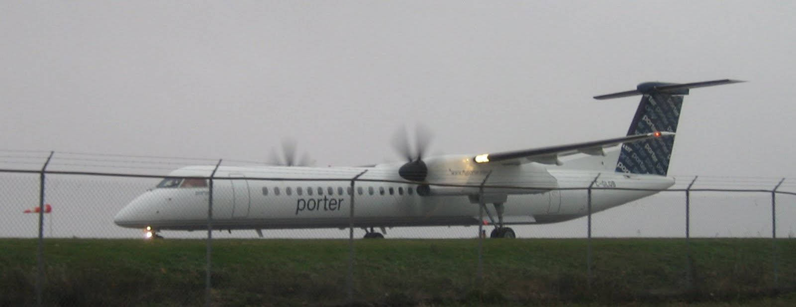 Porter Airlines Grey Sky Background