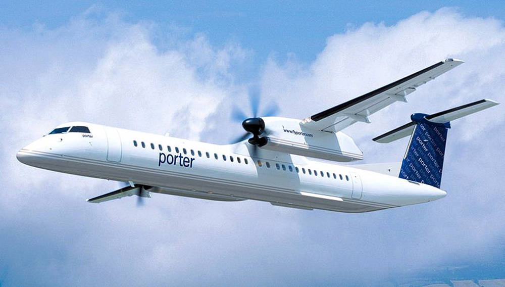 Porter Airlines Thick Clouds Background