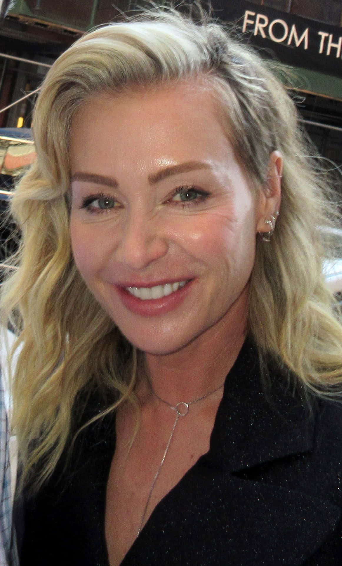 Portia De Rossi Smiling Close Up Background