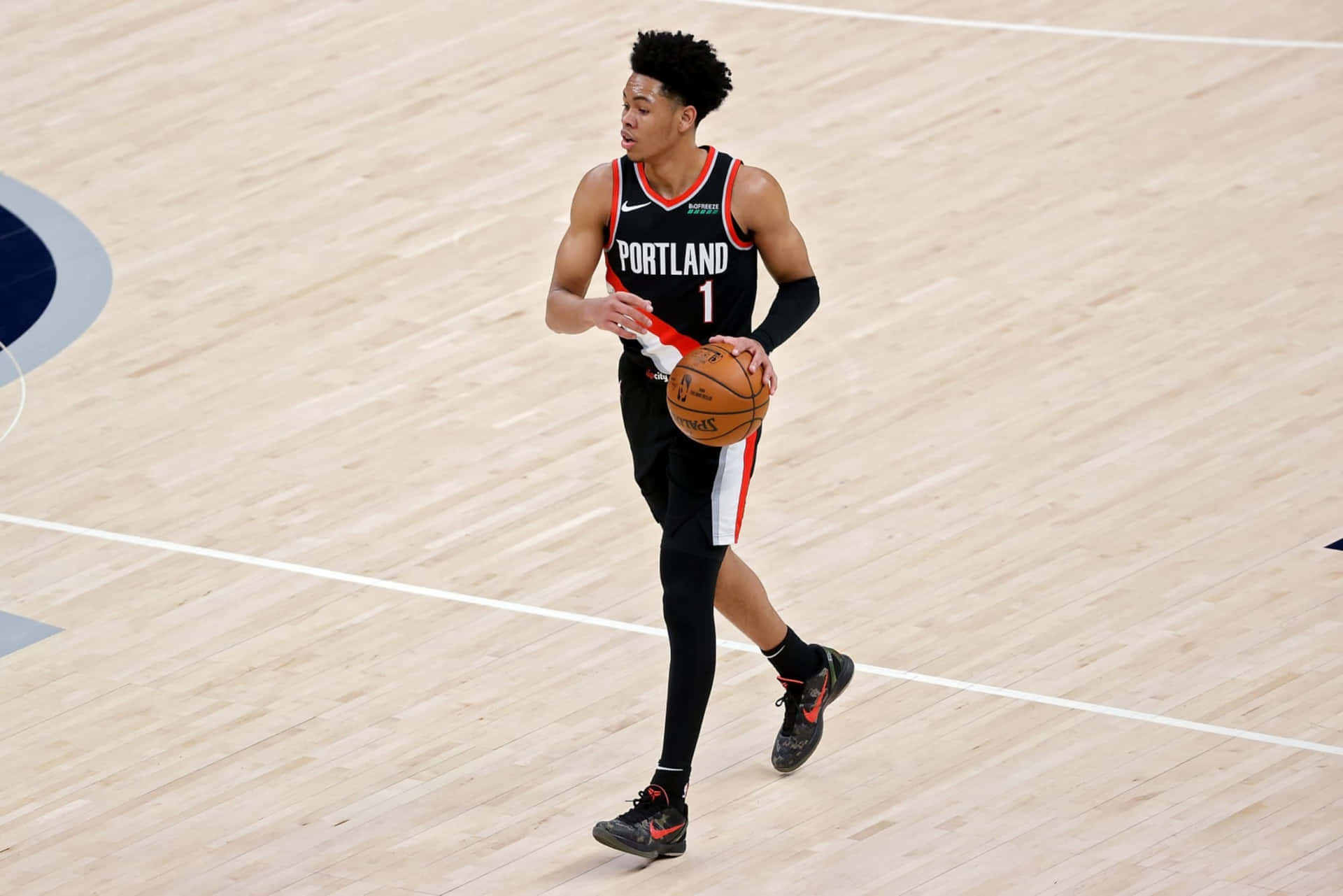 Portland Basketball Player Dribbling