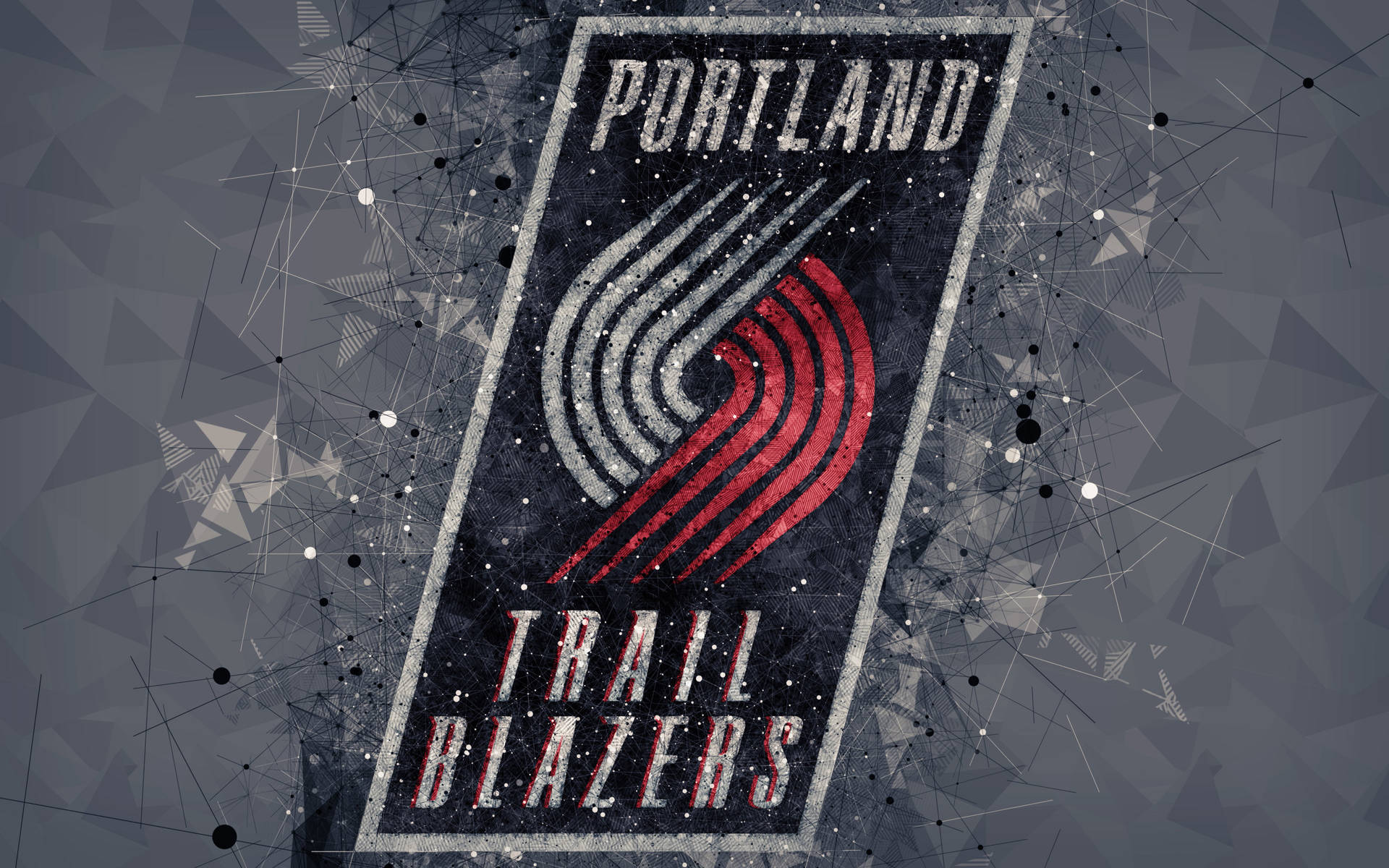 Portland Trail Blazers Geometric Design