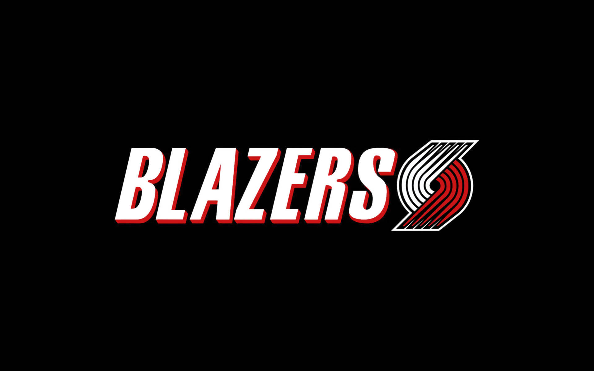 Portland Trail Blazers Logo On A Black Backdrop Background