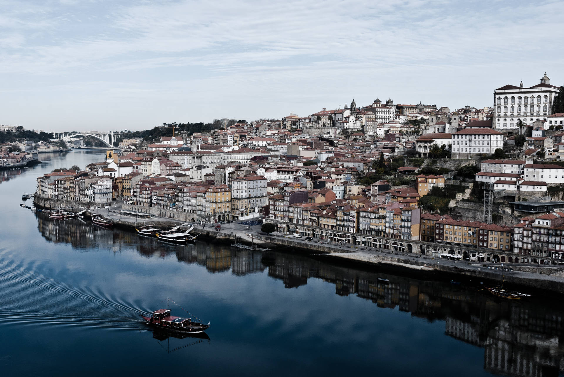 Porto City Center Of Portugal Background
