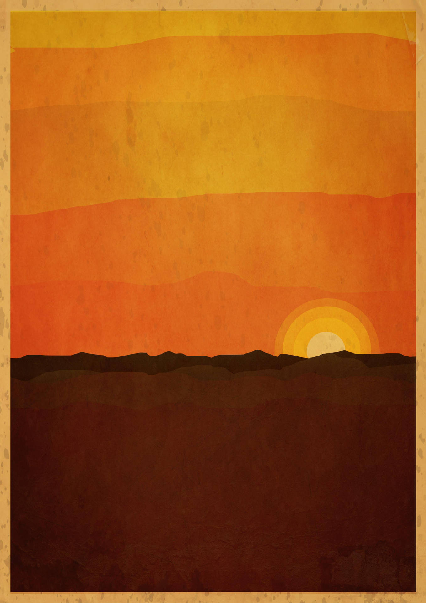Portrait Art Desert Sun