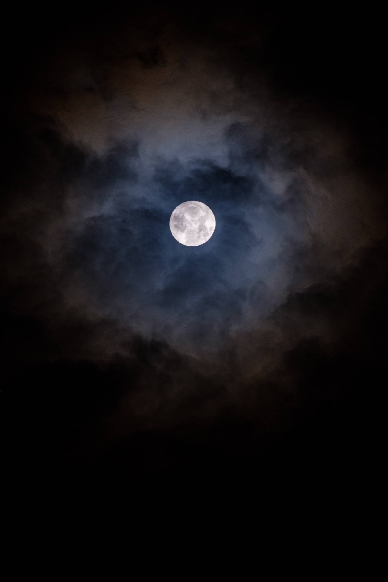 Portrait Cloudy Dark Sky Moonlight Background